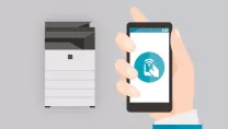 Mobile and printer infographic